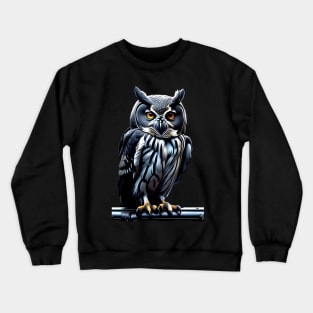 Owl Black And White Crewneck Sweatshirt